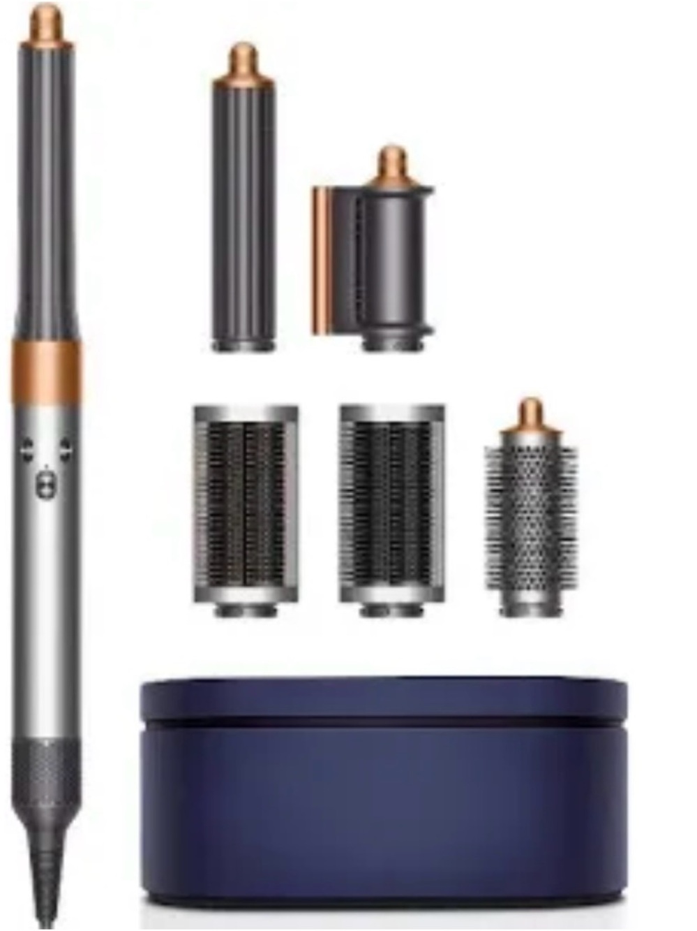 Dyson Multi-Attachment Hair Styler — Silver & Copper with Navy Case